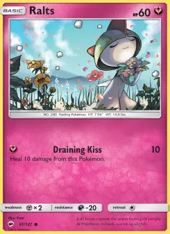 Pokémon-Karte Ralts 091/147
