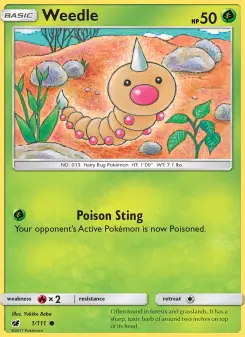 Pokémon-Karte Weedle 001/111