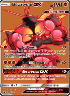 Pokémon-Karte Buzzwole GX 104/111