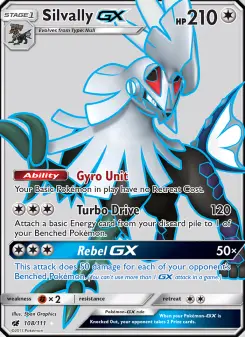 Pokémon-Karte Silvally GX 108/111
