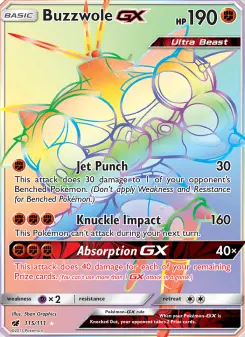 Pokémon-Karte Buzzwole GX 115/111