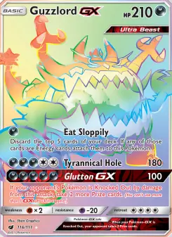 Pokémon-Karte Guzzlord GX 116/111