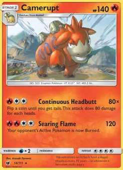 Pokémon-Karte Camerupt 014/111