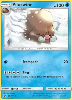 Pokémon-Karte Piloswine 020/111