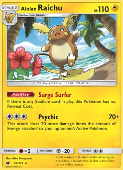 Pokémon-Karte Alolan Raichu 031/111