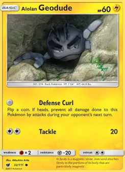 Pokémon-Karte Alolan Geodude 032/111