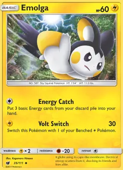 Pokémon-Karte Emolga 035/111