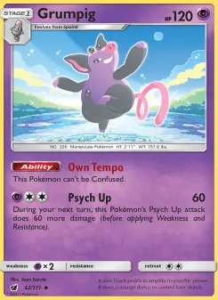 Pokémon-Karte Grumpig 042/111