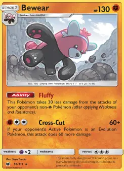 Pokémon-Karte Bewear 056/111