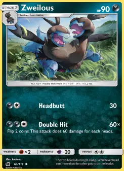 Pokémon-Karte Zweilous 061/111
