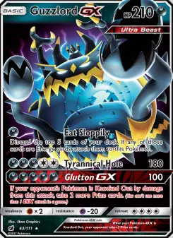 Pokémon-Karte Guzzlord GX 063/111