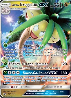 Pokémon-Karte Alolan Exeggutor GX 074/111