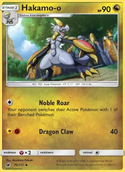 Pokémon-Karte Hakamo-o 076/111