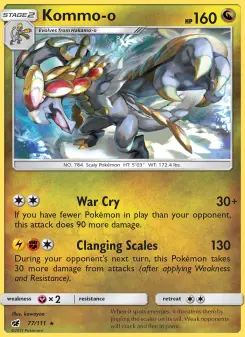 Pokémon-Karte Kommo-o 077/111