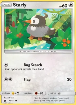 Pokémon-Karte Starly 081/111