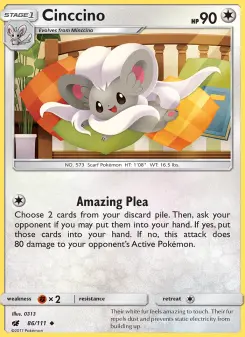 Pokémon-Karte Cinccino 086/111