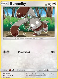 Pokémon-Karte Bunnelby 087/111