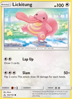 Pokémon-Karte Lickitung 102/156