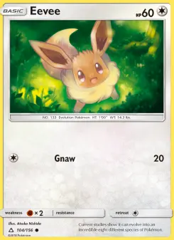 Pokémon-Karte Eevee 104/156