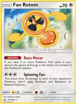 Pokémon-Karte Fan Rotom 110/156