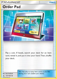 Pokémon-Karte Order Pad 131/156