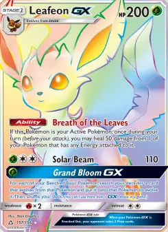 Pokémon-Karte Leafeon GX 157/156