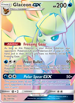 Pokémon-Karte Glaceon GX 159/156