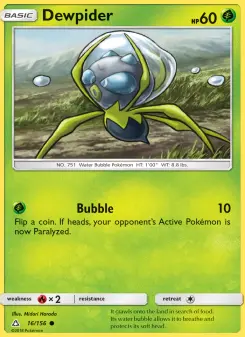 Pokémon-Karte Dewpider 016/156