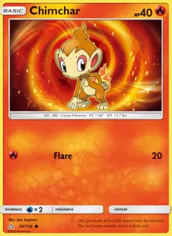 Pokémon-Karte Chimchar 020/156