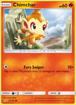 Pokémon-Karte Chimchar 021/156