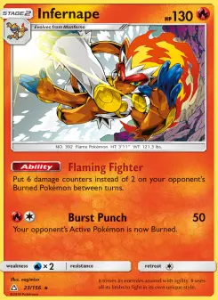 Pokémon-Karte Infernape 023/156