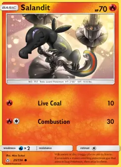Pokémon-Karte Salandit 025/156