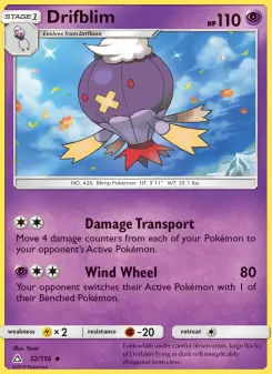 Pokémon-Karte Drifblim 052/156