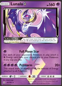 Pokémon-Karte Lunala ◇ 062/156