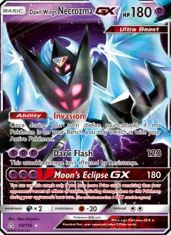 Pokémon-Karte Dawn Wings Necrozma GX 063/156