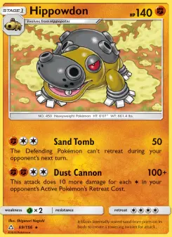 Pokémon-Karte Hippowdon 069/156