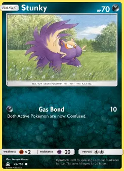 Pokémon-Karte Stunky 075/156