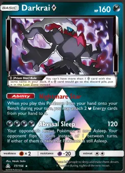Pokémon-Karte Darkrai ◇ 077/156