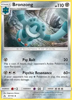 Pokémon-Karte Bronzong 087/156