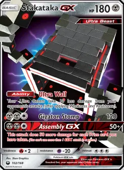 Pokémon-Karte Stakataka GX 102/168