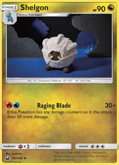 Pokémon-Karte Shelgon 105/168