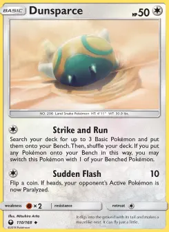Pokémon-Karte Dunsparce 110/168