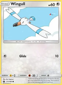 Pokémon-Karte Wingull 111/168