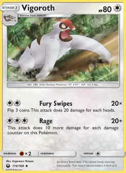 Pokémon-Karte Vigoroth 114/168