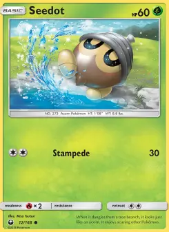 Pokémon-Karte Seedot 012/168
