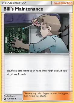 Pokémon-Karte Bill’s Maintenance 126/168