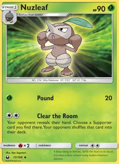 Pokémon-Karte Nuzleaf 013/168