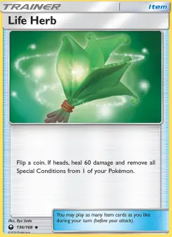 Pokémon-Karte Life Herb 136/168