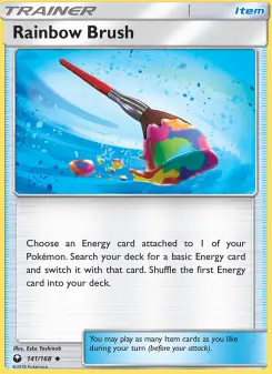 Pokémon-Karte Rainbow Brush 141/168