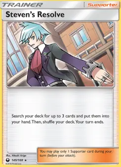 Pokémon-Karte Steven’s Resolve 145/168